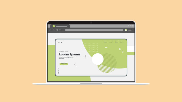 登陆页面网站模板在笔记本电脑屏幕上图片下载