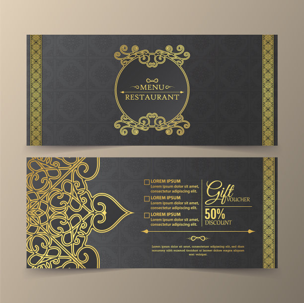 菜单布局与装饰元素图片下载