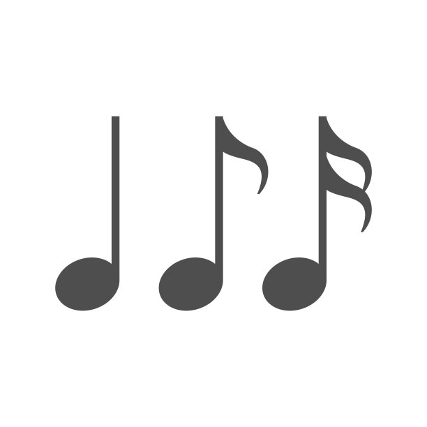 音乐音符图标孤立上图片下载