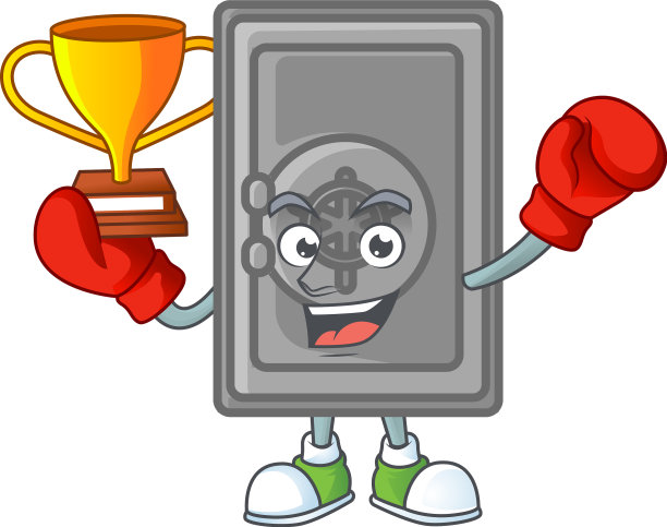 超级酷的拳击赢家安全箱关闭图片下载