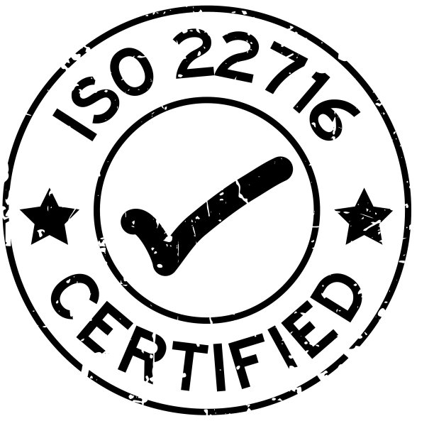 垃圾黑iso 22716认证与标志图标图片下载