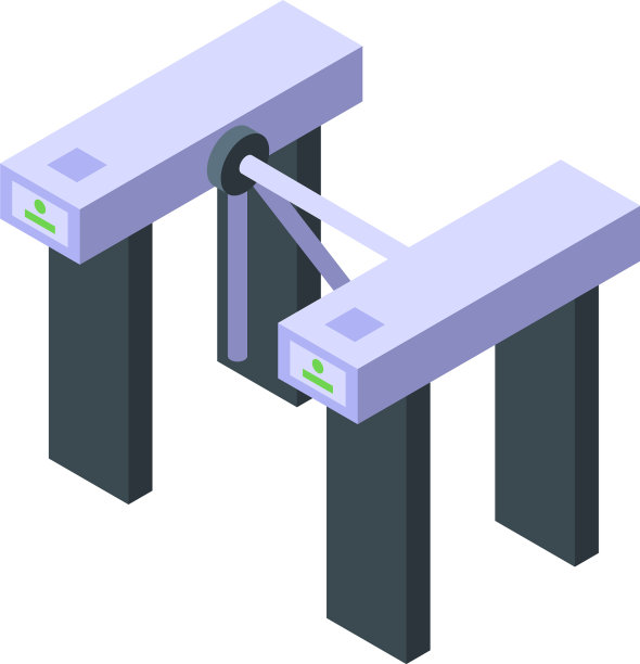 地铁转门图标等距风格图片下载