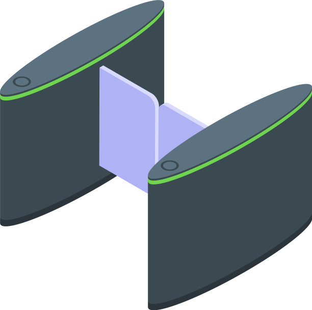 旋转门障碍图标等距风格图片下载