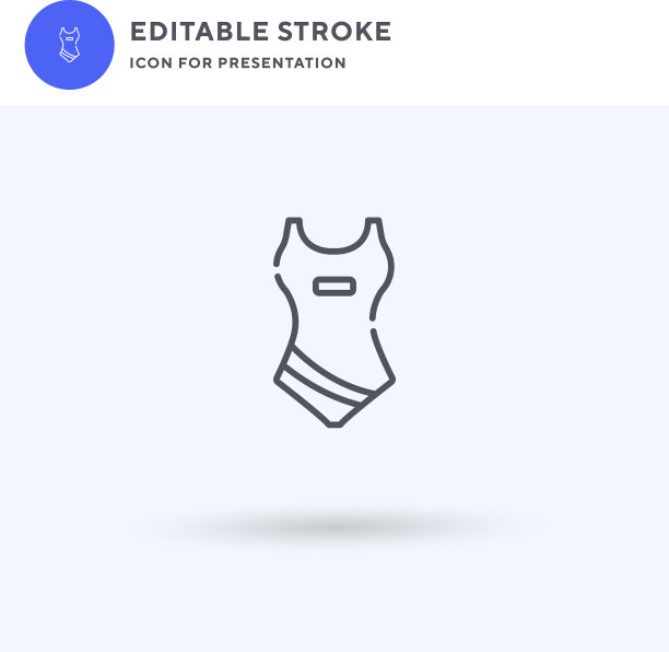 泳衣图标填充平坦标志固体图片下载