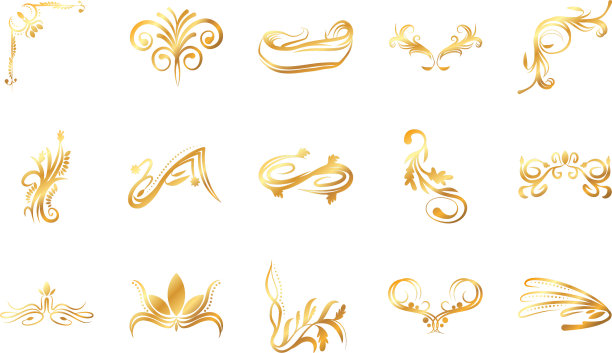 设置典雅的金花饰品图片下载