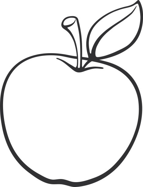 画带茎的苹果图片下载