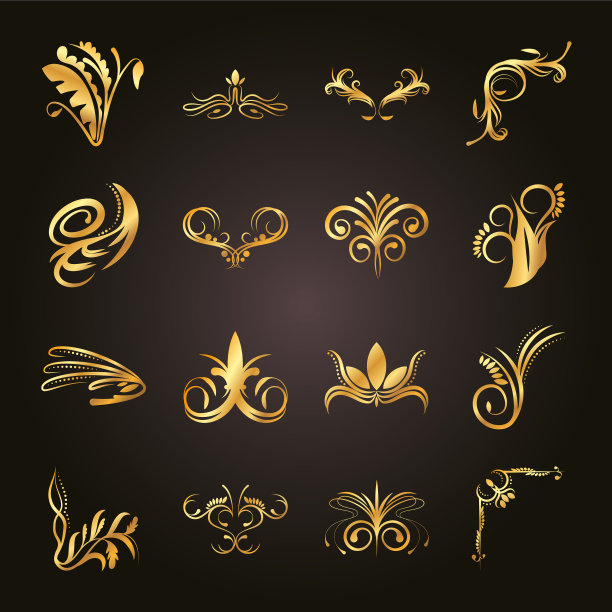 设置典雅的金花饰品图片下载