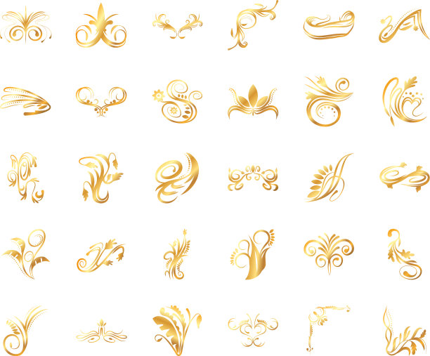 设置典雅的金花饰品图片下载