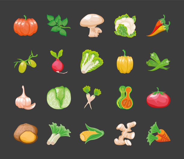 设置图标水果和蔬菜新鲜图片下载