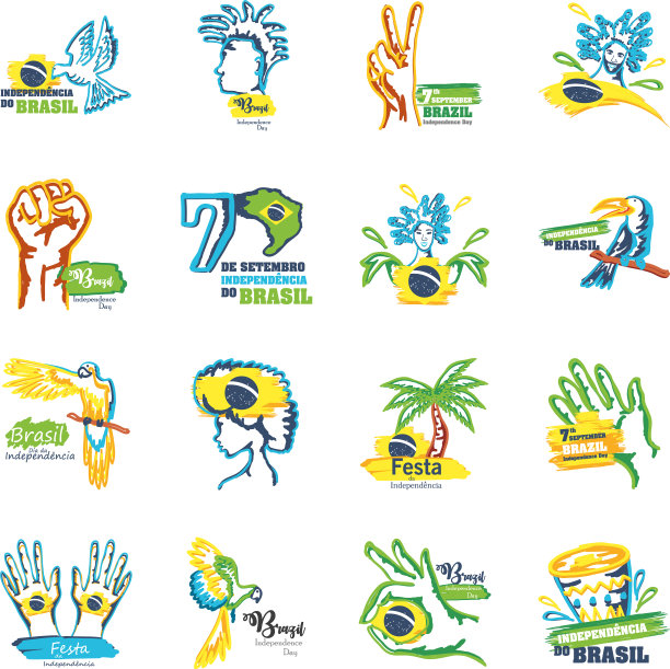 捆绑巴西独立日图标图片下载