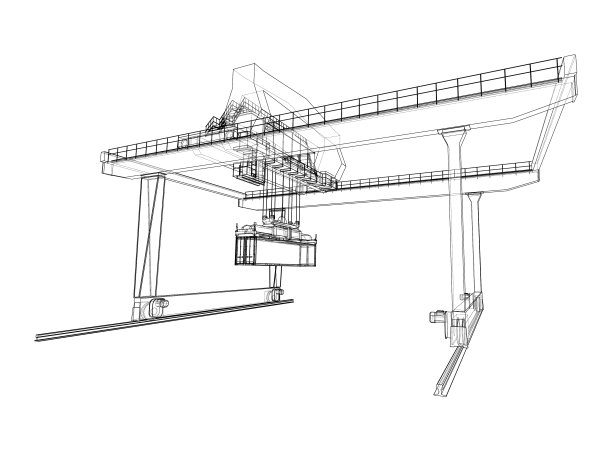 轨道式龙门集装箱起重机外形图片下载