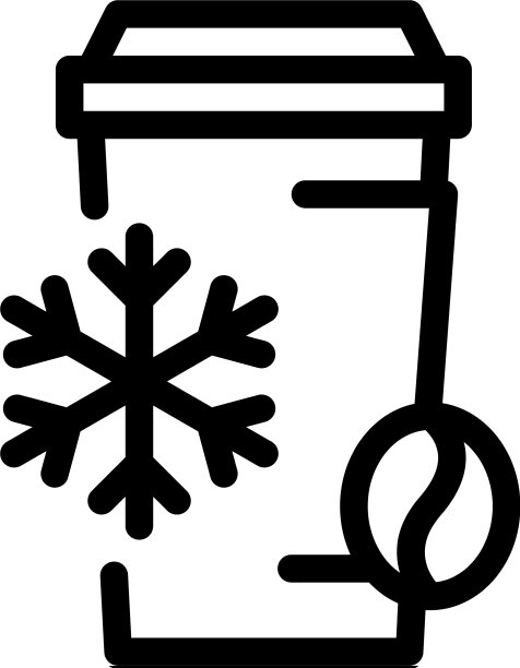 冷咖啡杯图标轮廓图片下载