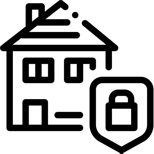 房屋保护轮廓图标图片下载