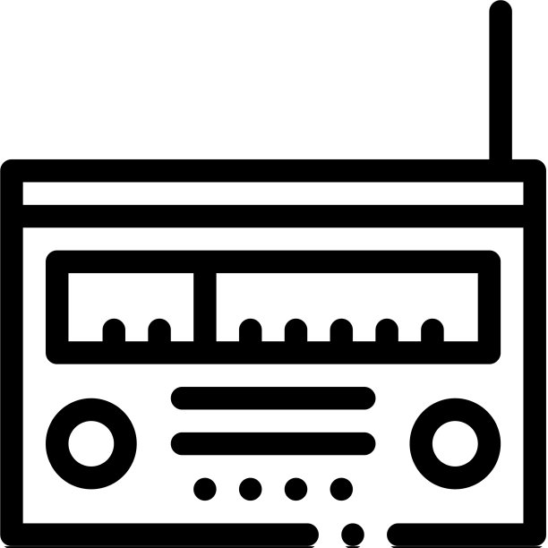无线电小工具图标轮廓图片下载