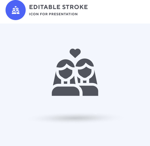 两个图标填充平面标志固体图片下载