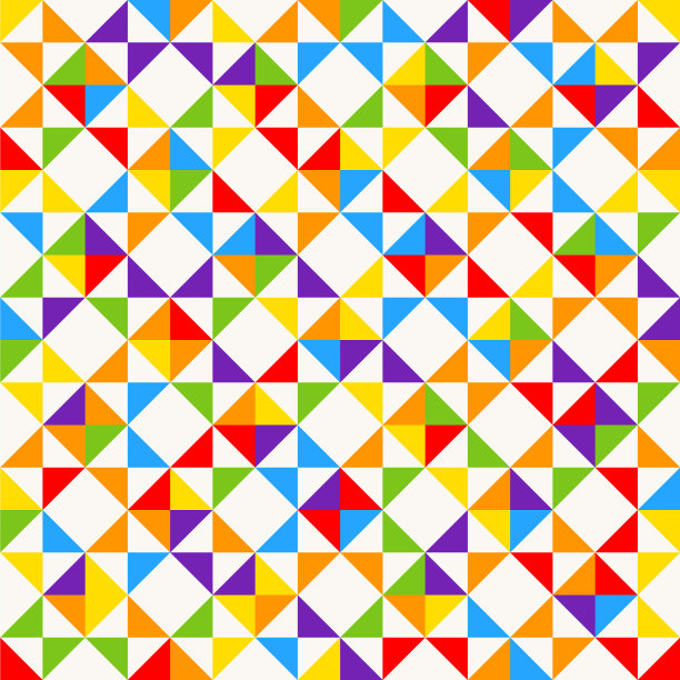 彩虹马赛克瓷砖抽象几何图片下载