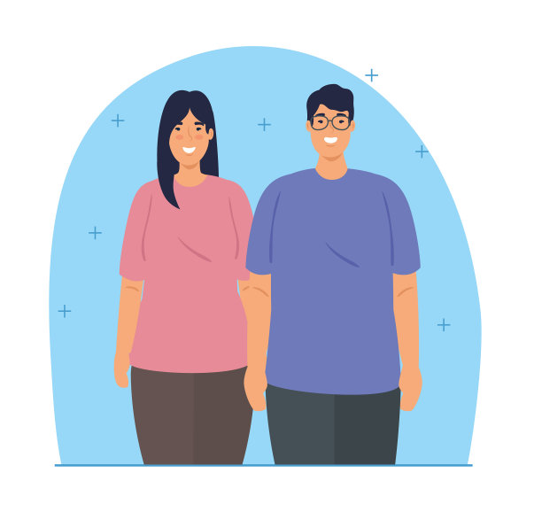 多民族的年轻夫妇多样性和图片下载