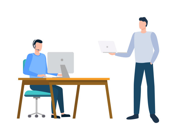 使用笔记本电脑和个人电脑的员工图片下载