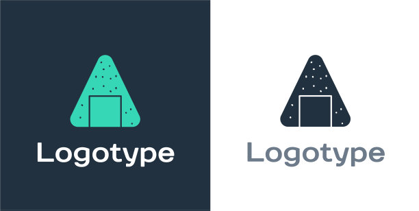 标识类型饭团图标孤立在白色背景图片下载