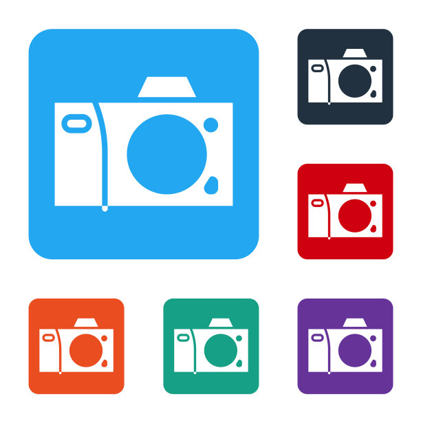 白色照片相机图标孤立在白色图片下载