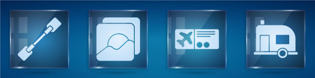 订船桨照片机票和房车露营图片下载