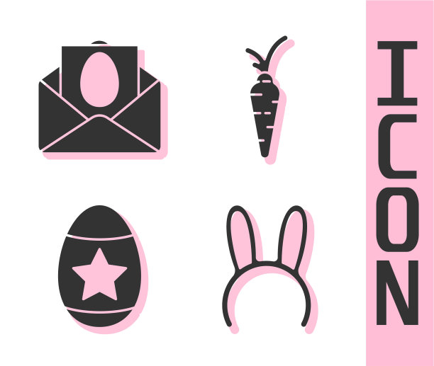 设置长兔子耳朵面具贺卡图片下载