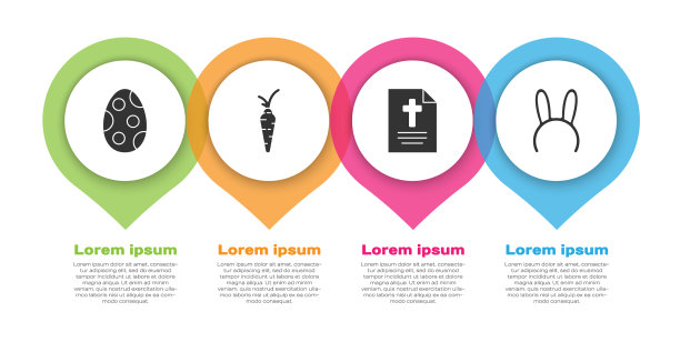 用快乐集复活节彩蛋胡萝卜贺卡图片下载