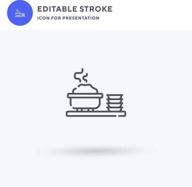 餐饮图标填平标识实图片下载