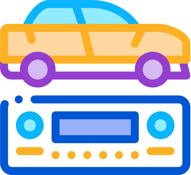 汽车收音机图标轮廓图片下载