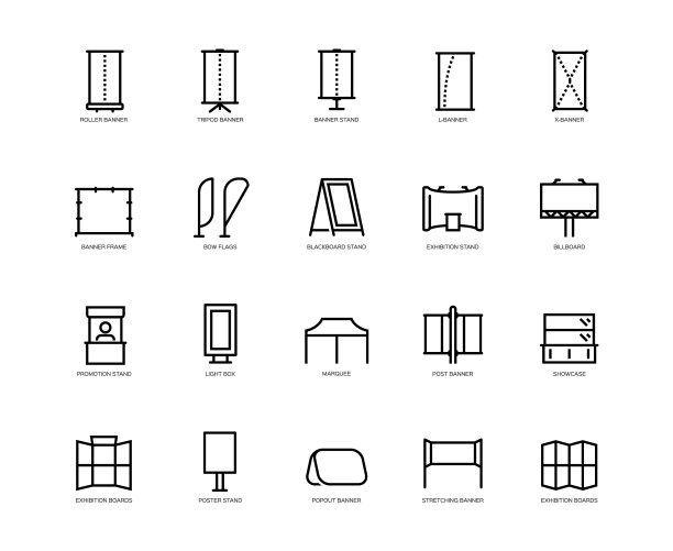 类型广告横幅图标设置在大纲图片下载