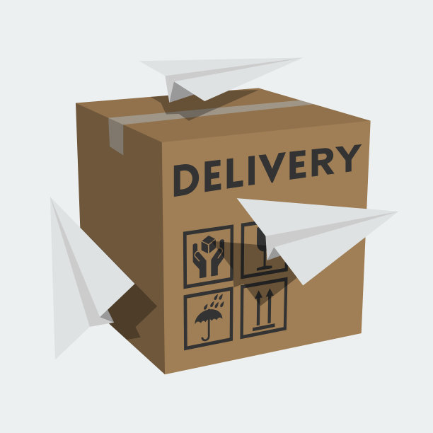 包装盒和纸飞机图片下载