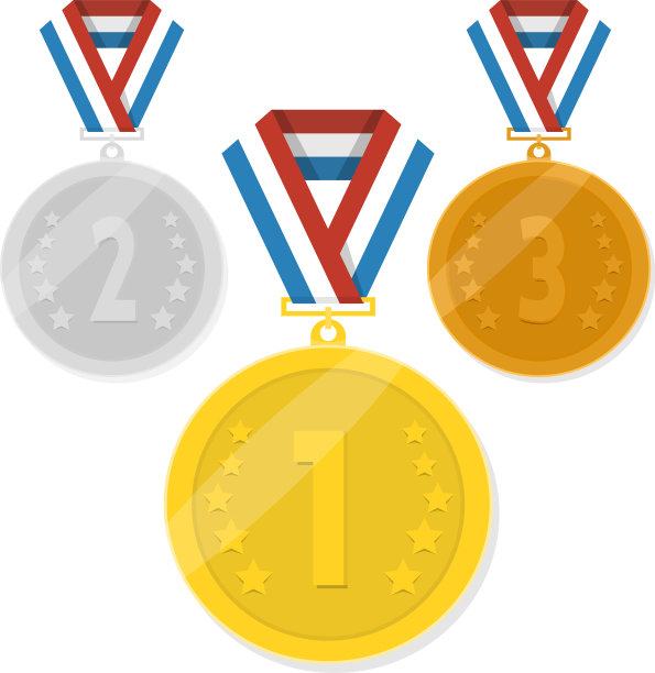 孤立的勋章在白色背景上图片下载