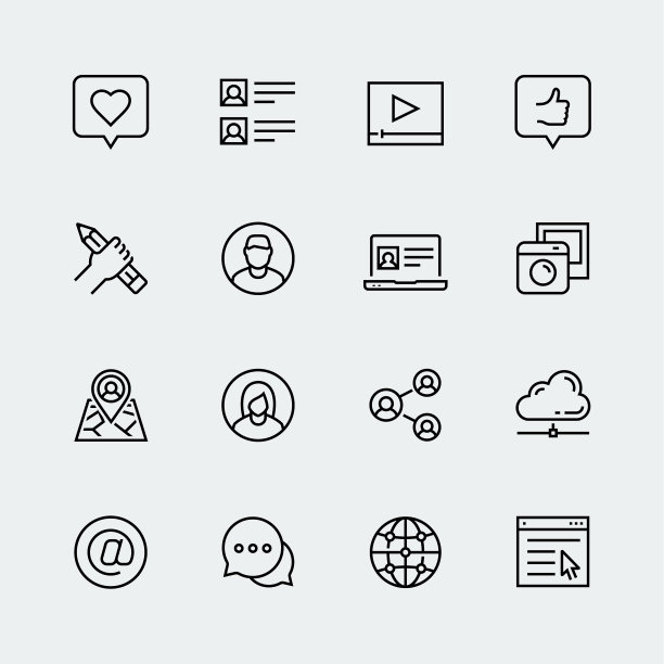 社交媒体交流和个人资料图片下载