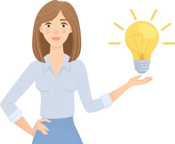 台灯女商人图片下载