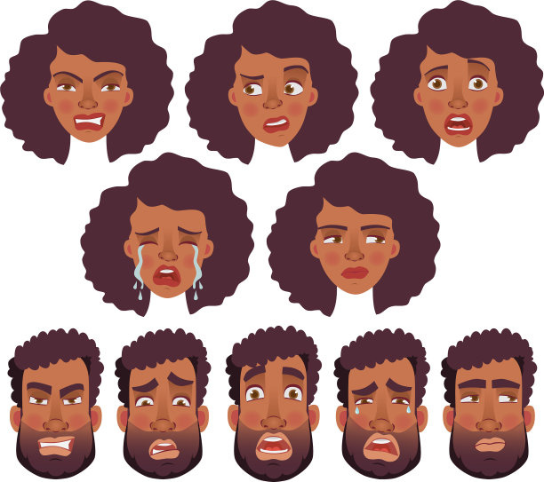 面对非洲男人和女人图片下载