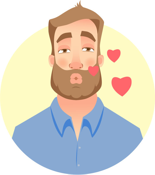 有胡子的脸人图片下载