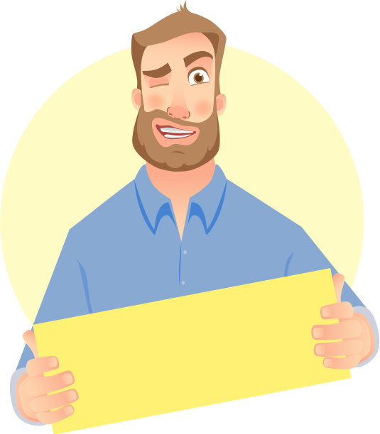 拿着空白招牌的人图片下载