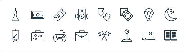 活动线图标线性集质量线集图片下载