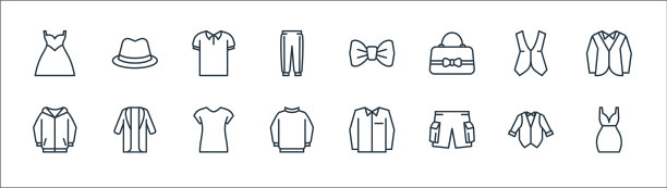 衣柜线图标线性集质量线集图片下载