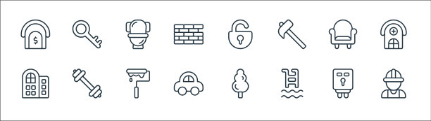 属性线图标线性集质量线集图片下载