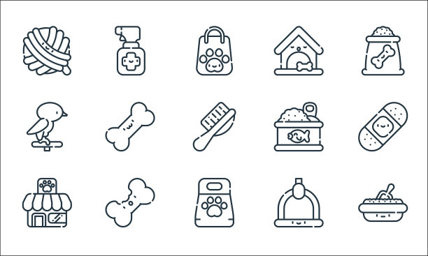 宠物线图标线性设置质量线设置等图片下载