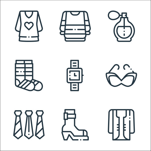 时尚线图标线性集质量线集图片下载