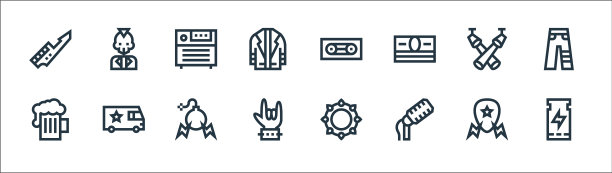 摇滚线图标线性设置质量线图片下载