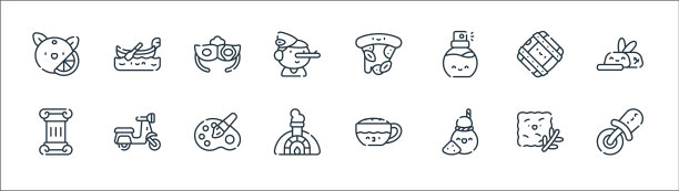 意大利线图标线集质量线集等图片下载