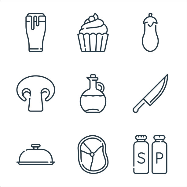 美食线图标线性设置质量线设置图片下载