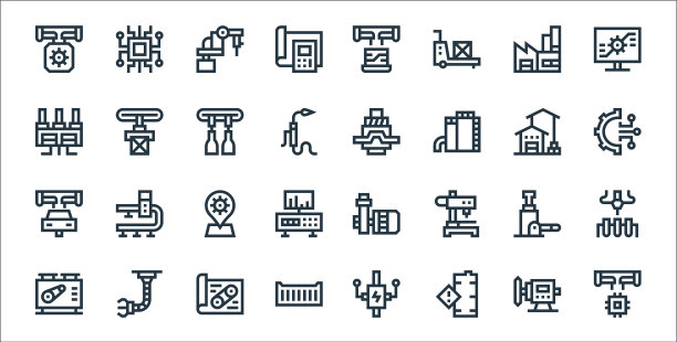 制造线图标线性设置质量线图片下载