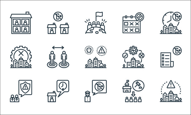 锁定线图标线性集质量线集图片下载