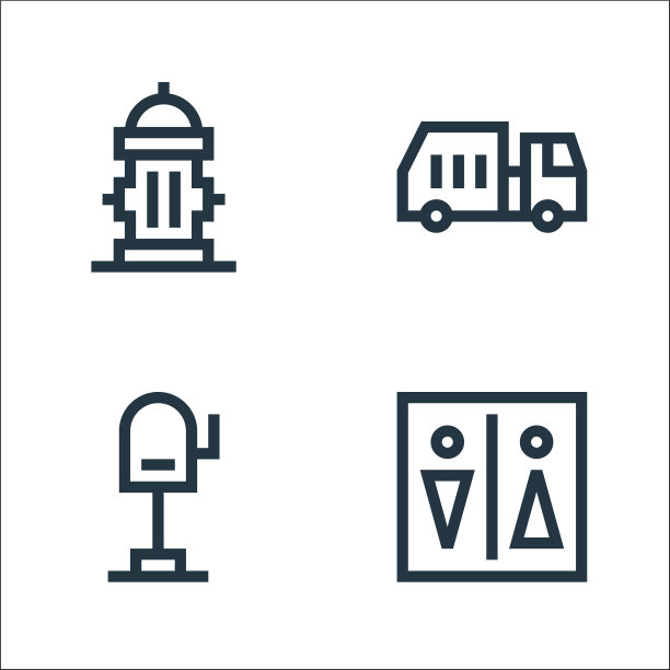 城市生活线图标线集质量线集图片下载