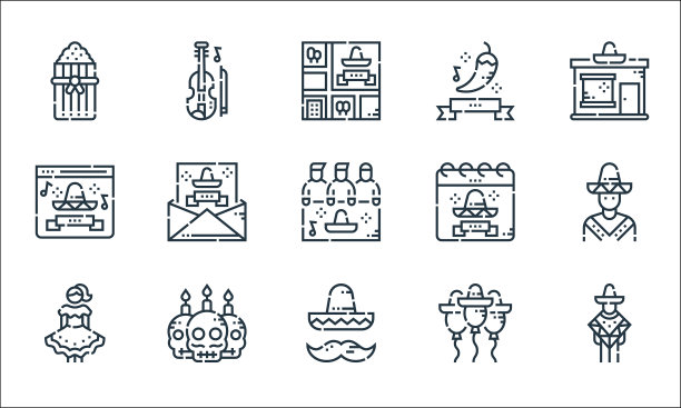 五月节线图标线性设置质量线图片下载