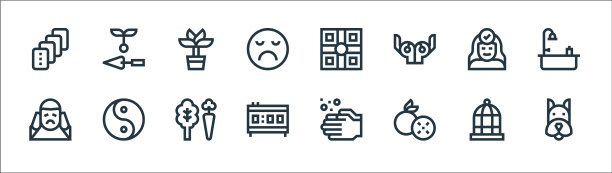 心理健康线图标线性设置质量线图片下载